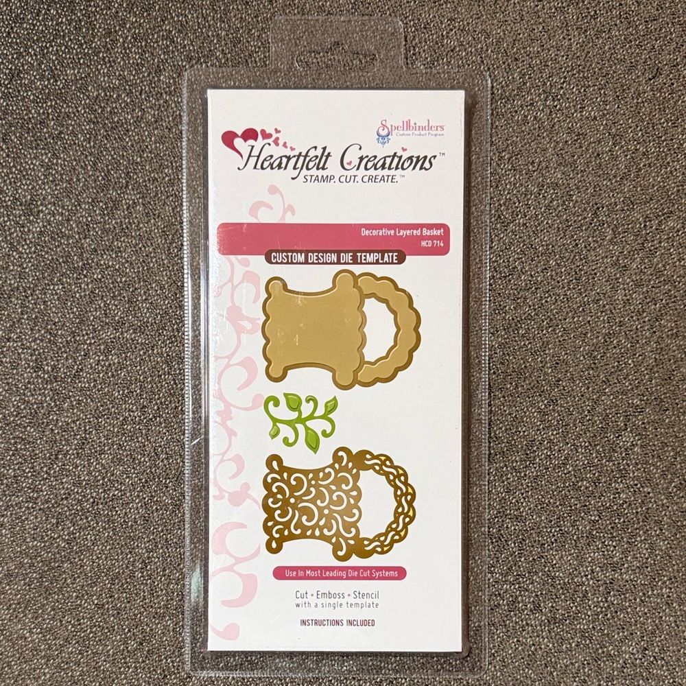 Spellbinders Shapeabilities Decorative Layered Basket HDC 714 NWT